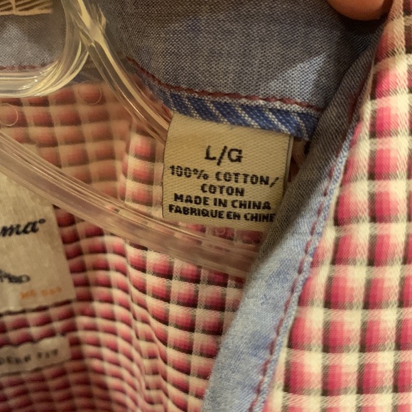 Tommy Bahama Jeans Shirt Island Crafted Button Front Mens Large Long Sleeve Red - Picture 13 of 16